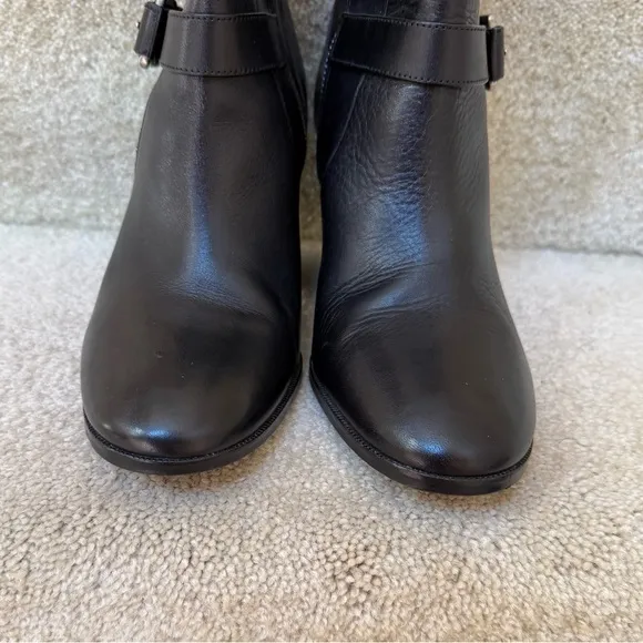 Michael Kors 'Ashton' Mid Bootie Black Leather Size 8M MSRP $250