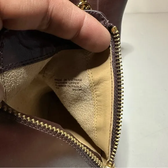 Michael Kors Lainey Flat Bootie Barolo Size 4M Dark Brown Gold (275 Box 31)