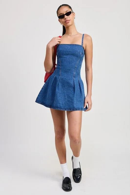 MINI PLEATED DRESS