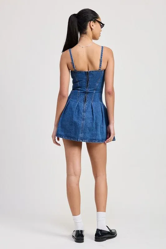MINI PLEATED DRESS