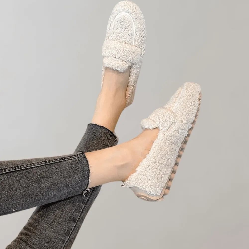 Minnie - Soft Plush Loafers - Casual - Plush - Ideal for Winter