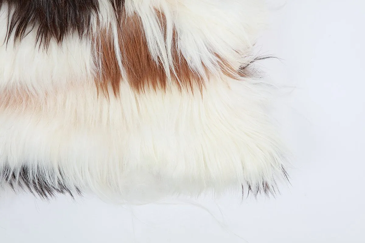 Mixed Natural Goat Skin Pillow