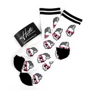 Mohawk skull Crew Socks (size 9-11)