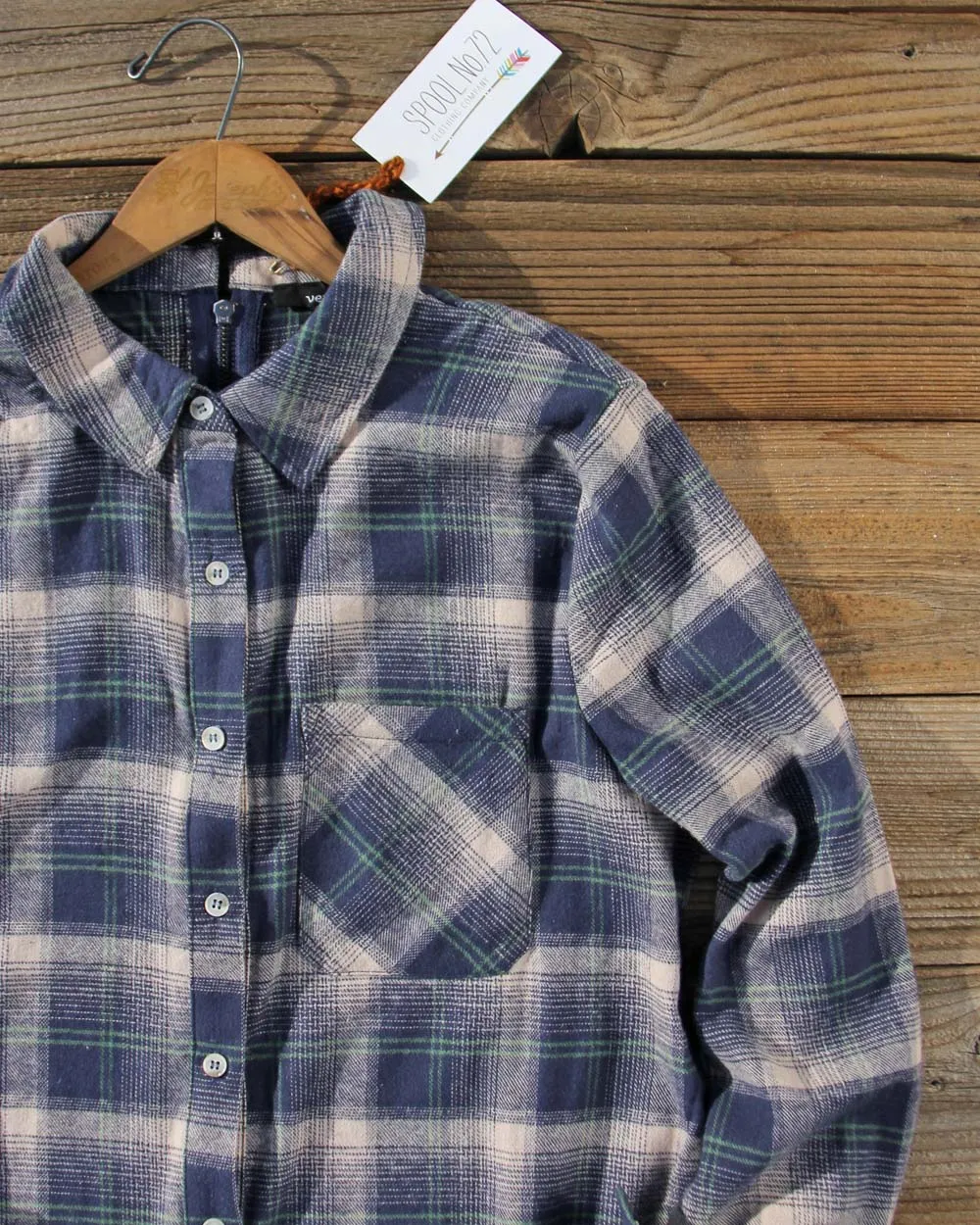Mountain Cozy Plaid Top