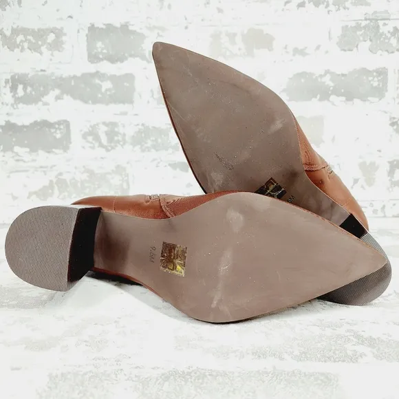 NEW Jeffrey Campbell Siren Brown Block Heel Ankle Bootie i186