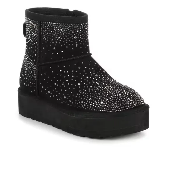 NEW!!!! Madden Girl Platform Rhinestone Bootie Black Kids Size 5 Women’s size 7