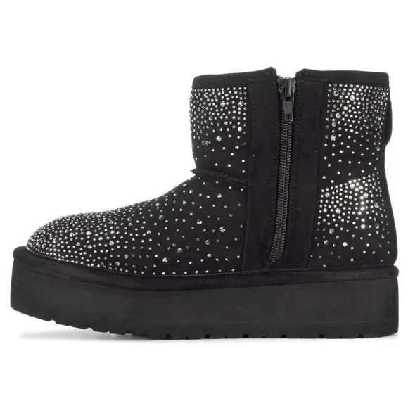 NEW!!!! Madden Girl Platform Rhinestone Bootie Black Kids Size 5 Women’s size 7