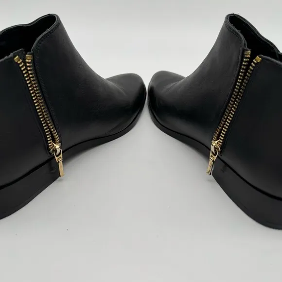 Nisolo Black Leather Side Zip Ankle Boot Bootie Size 7.5
