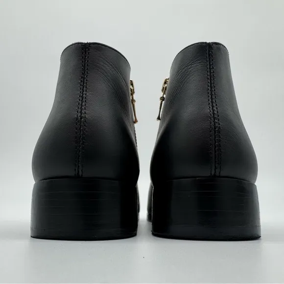 Nisolo Black Leather Side Zip Ankle Boot Bootie Size 7.5