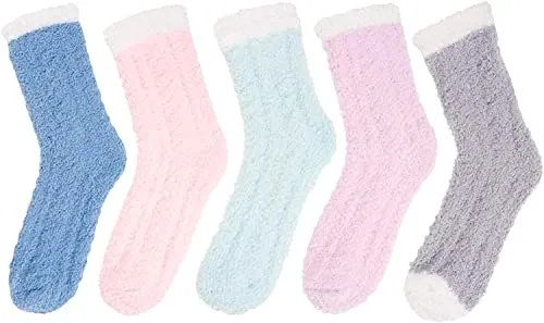 Non Slip Slipper Socks with Grippers, Fuzzy Anti-Slip Socks for Women Girls, Gifts for Womens