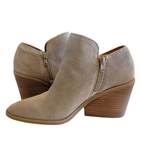 NWOT | Lucky Brand | Stayci Suede Ankle Bootie | Size 8