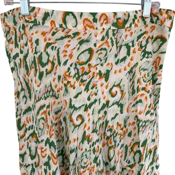 NWT Esqualo Women's Kelly Skirt‎ Maxi Mint/Orange Flowy Size 12