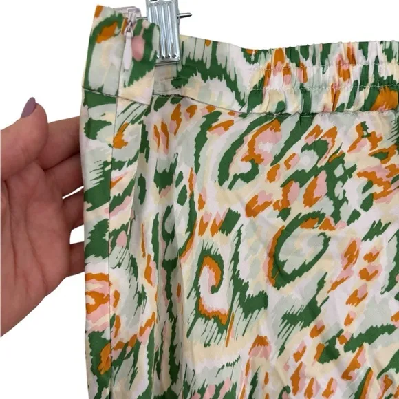 NWT Esqualo Women's Kelly Skirt‎ Maxi Mint/Orange Flowy Size 12