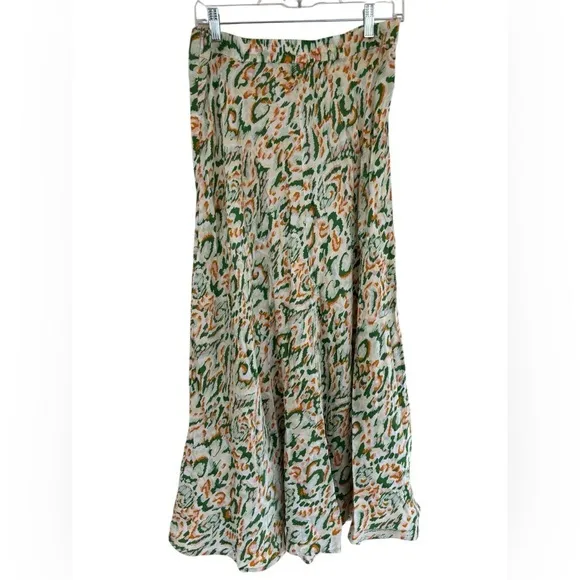 NWT Esqualo Women's Kelly Skirt‎ Maxi Mint/Orange Flowy Size 12