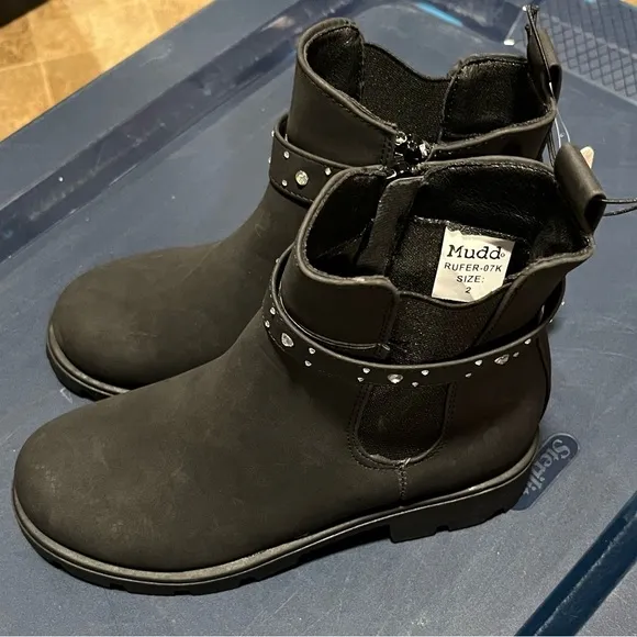 NWT! Girls Mudd Rhinestone Ankle Bootie Little/Big Kid