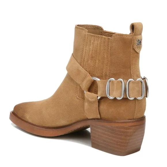 NWT Suede Harness Buckle Backed Ankle Boots by Sam Edelman