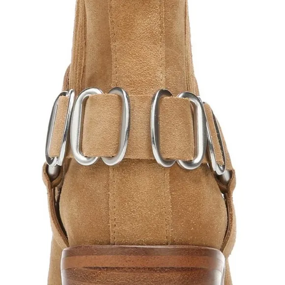 NWT Suede Harness Buckle Backed Ankle Boots by Sam Edelman