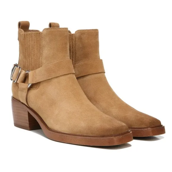 NWT Suede Harness Buckle Backed Ankle Boots by Sam Edelman