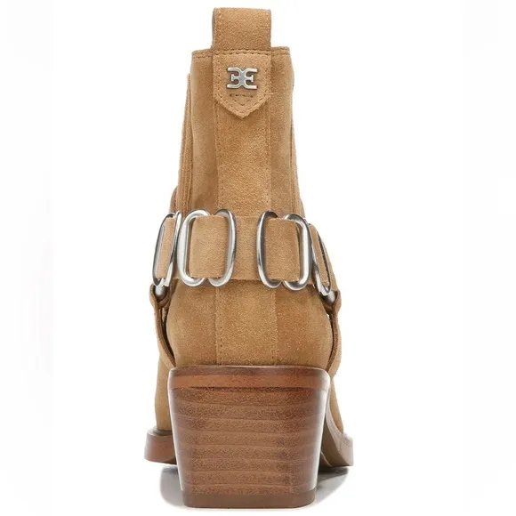 NWT Suede Harness Buckle Backed Ankle Boots by Sam Edelman