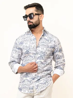Off-white Garden Printed Shirts for Men