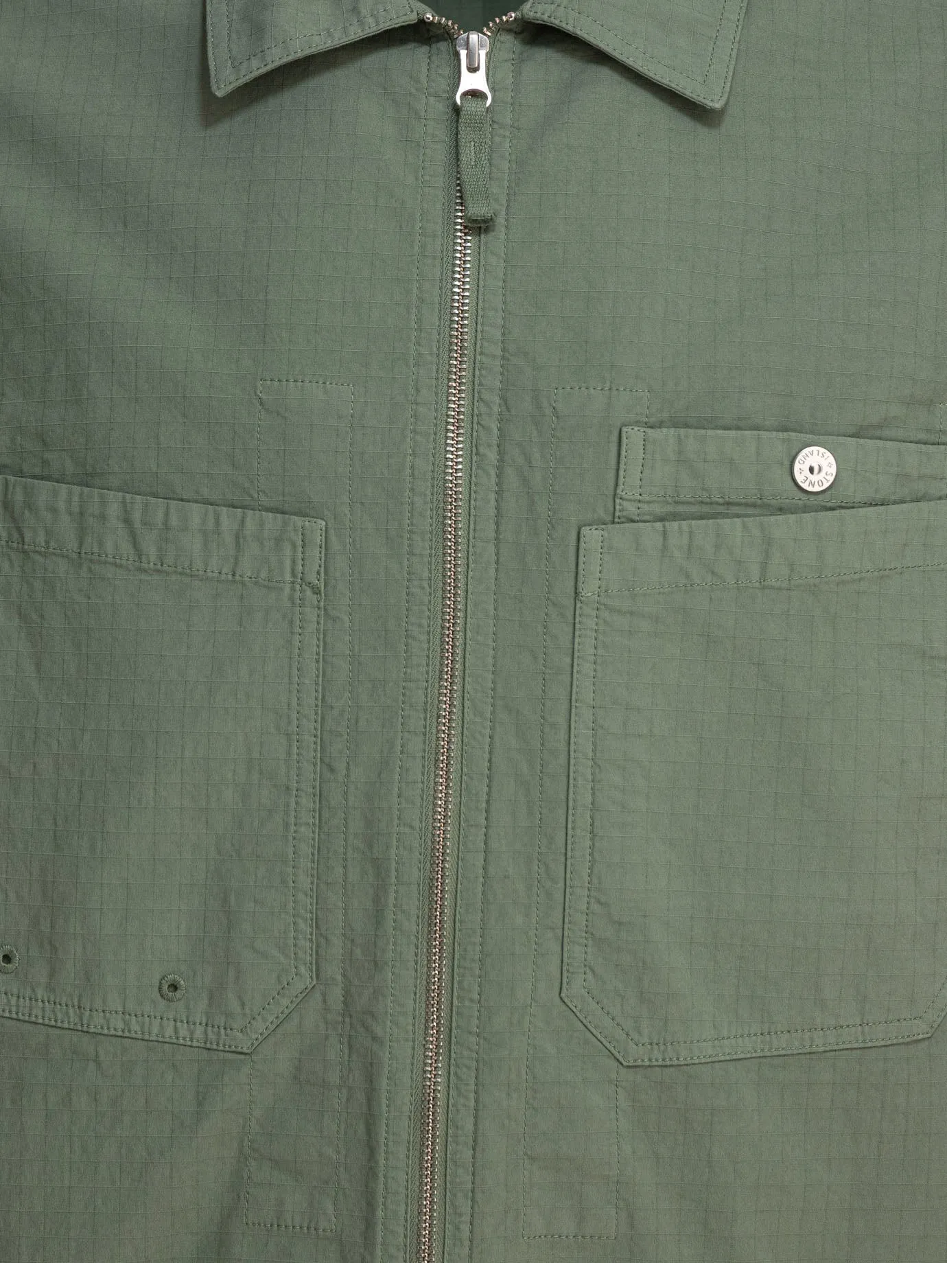 Organic cotton ripstot stretch overshirt