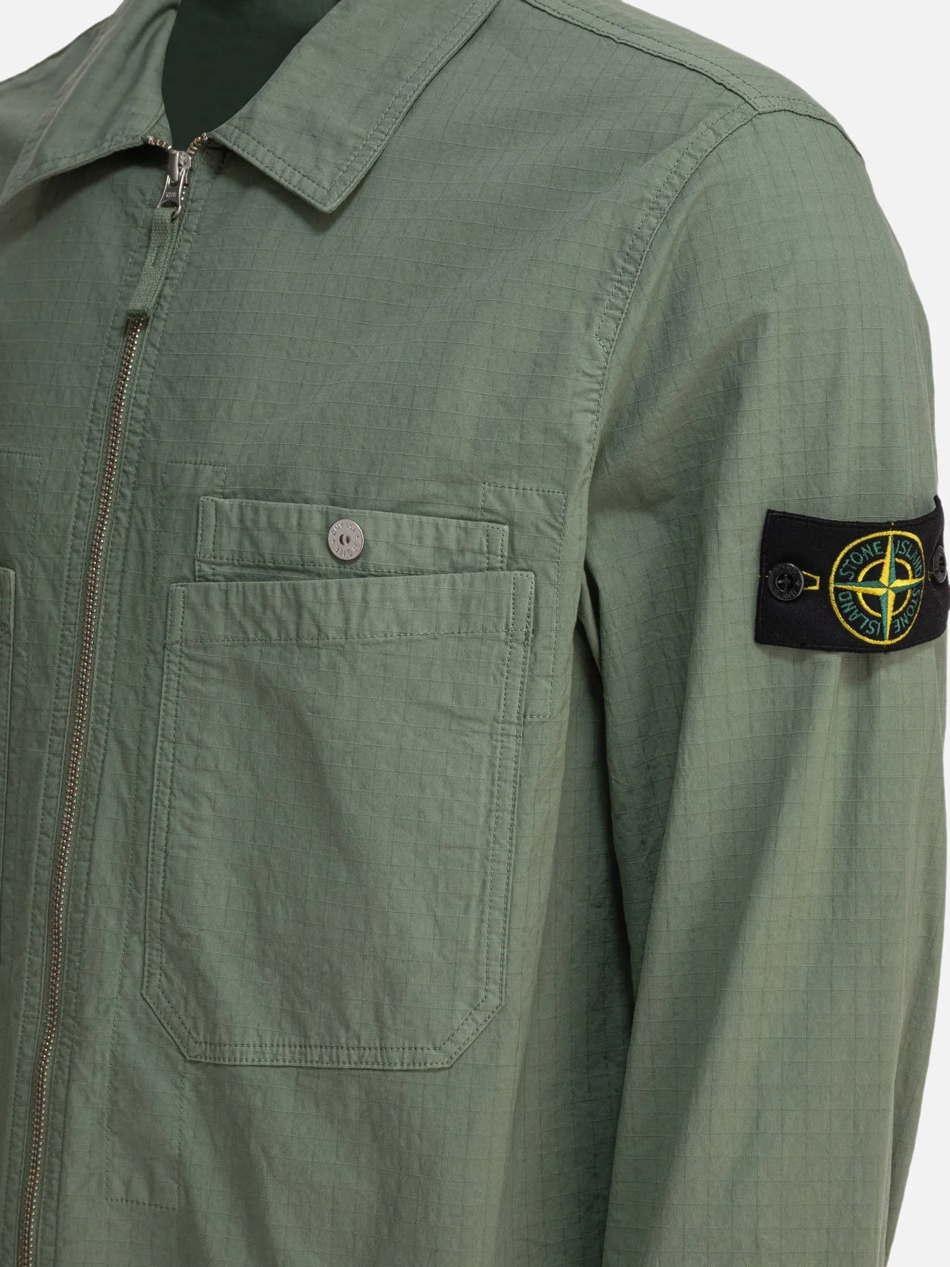 Organic cotton ripstot stretch overshirt