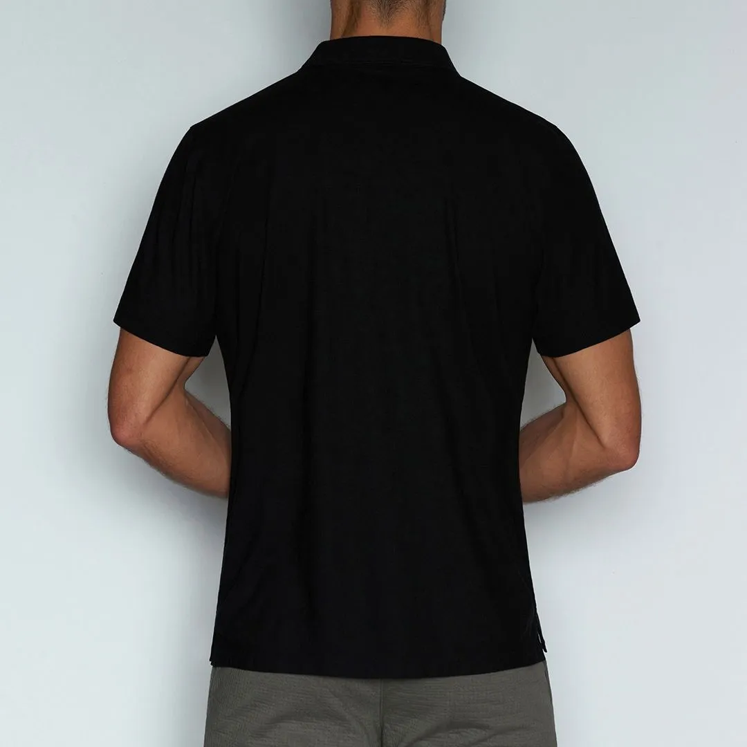 Perfect Pima Relaxed Polo Black