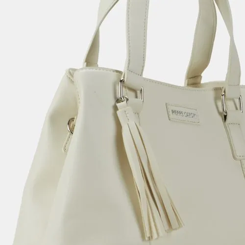 Pierre Cardin Abigail Relaxed Satchel Cream