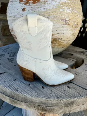 Plus One White Bootie
