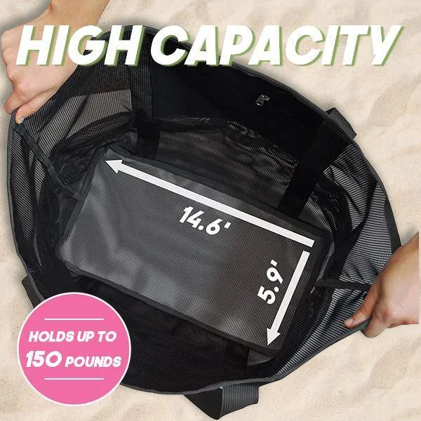 Portable 2 Compartments Insulated Cooler Bag Mesh Tote Picnic Beach Pool Parks BBQ Camping Travel