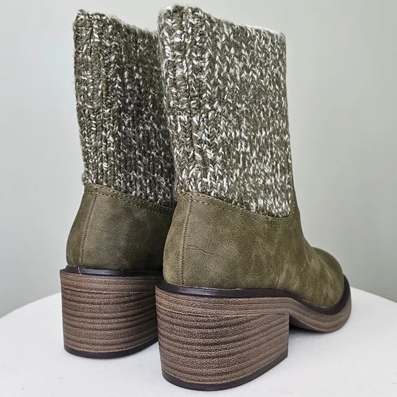 Portland Boot Company Women's Cozy Sweater Knit Bootie Olive