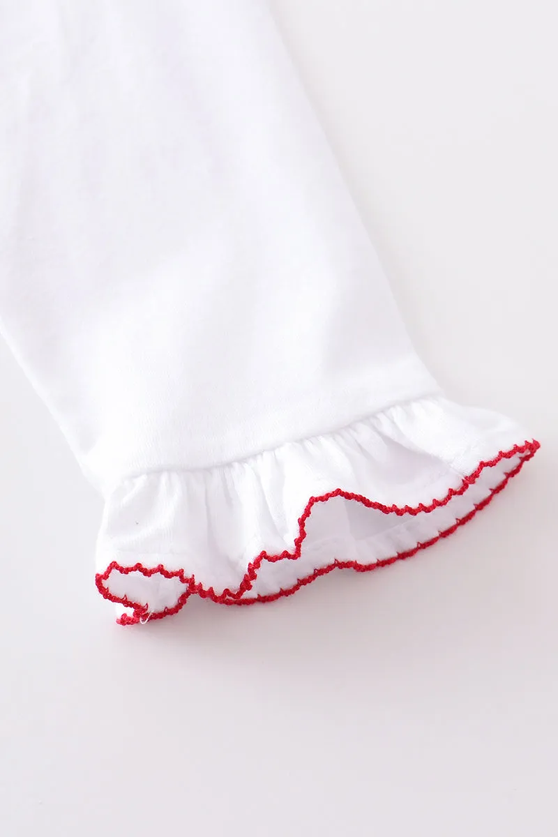 Premium White Pocket Girl Pajamas Set