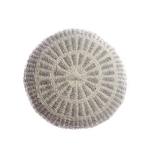 Prisma Grey Round Wool Pillow
