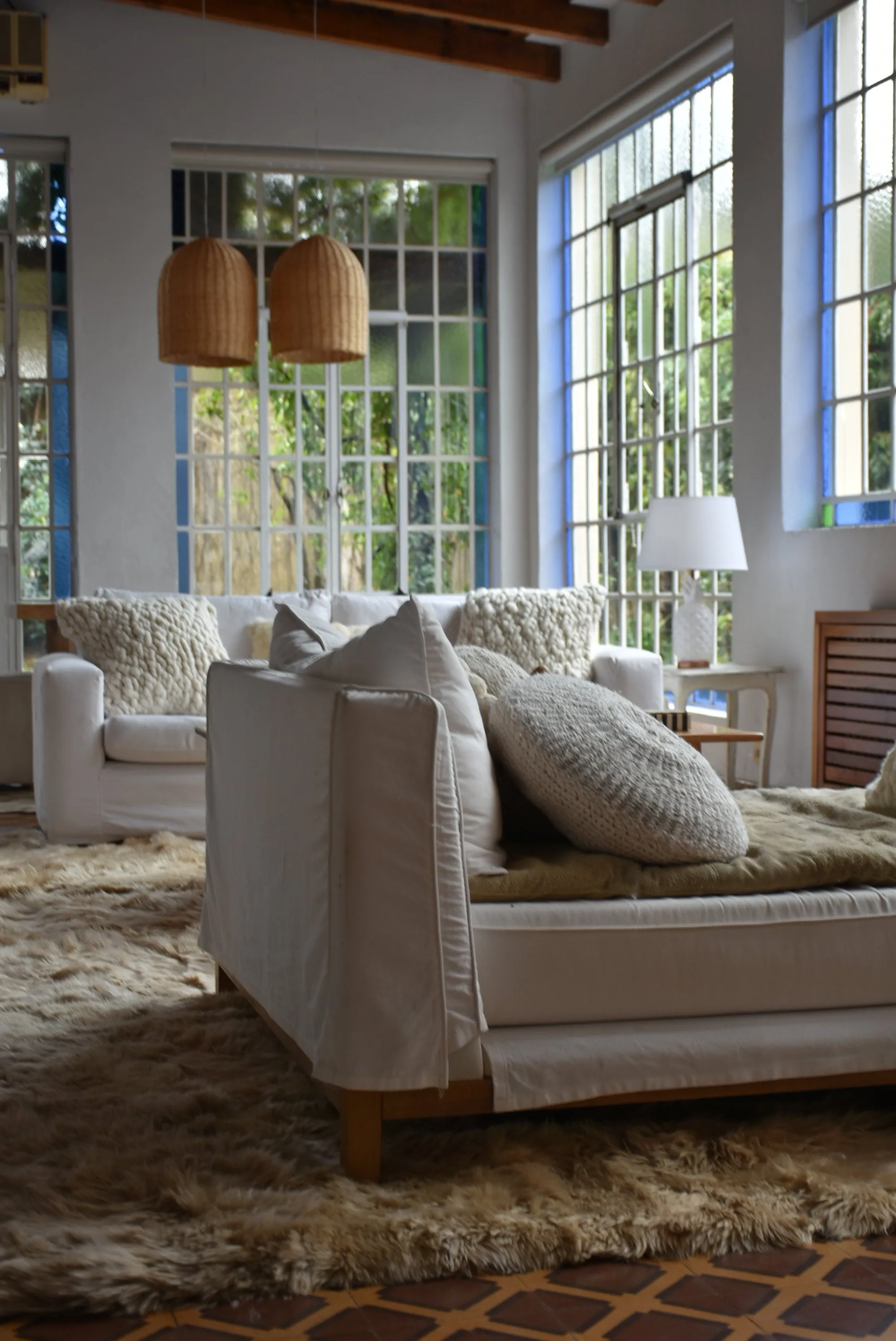 Prisma Grey Round Wool Pillow