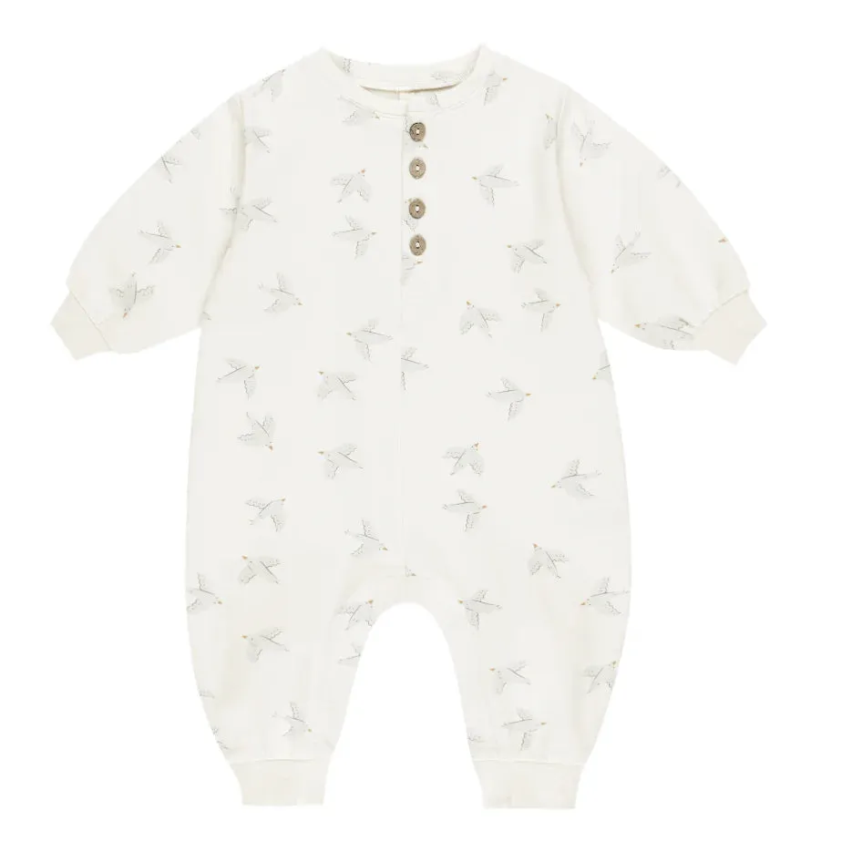 QUINCY MAE RELAXED JUMPSUIT || BIRDS
