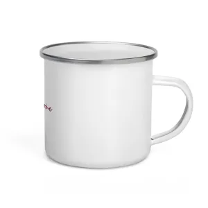 "Cozy at Home- BURGUNDY" Enamel Mug