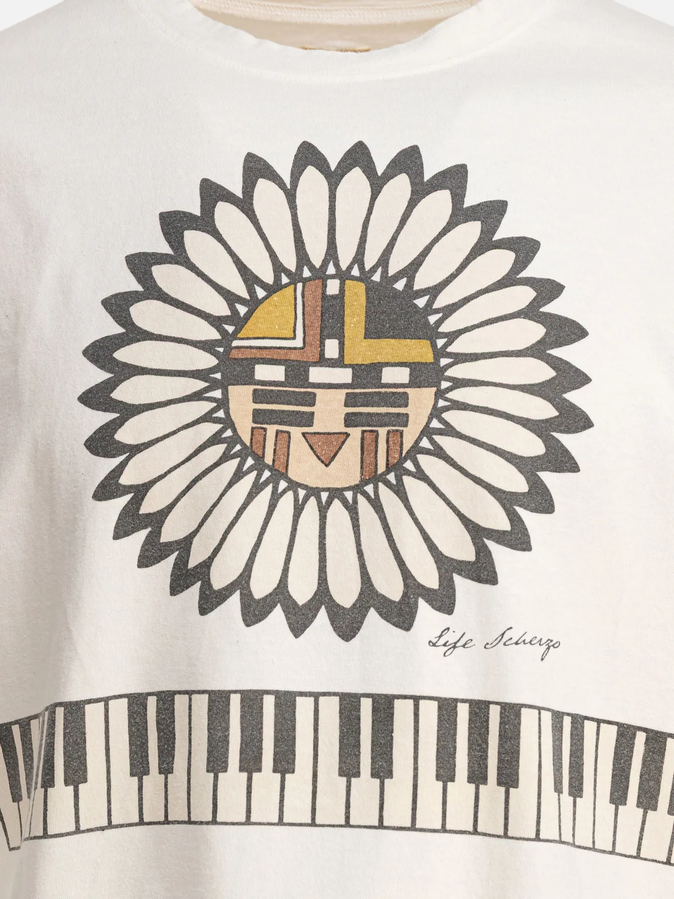 "Piano & Sun Face" T-shirt