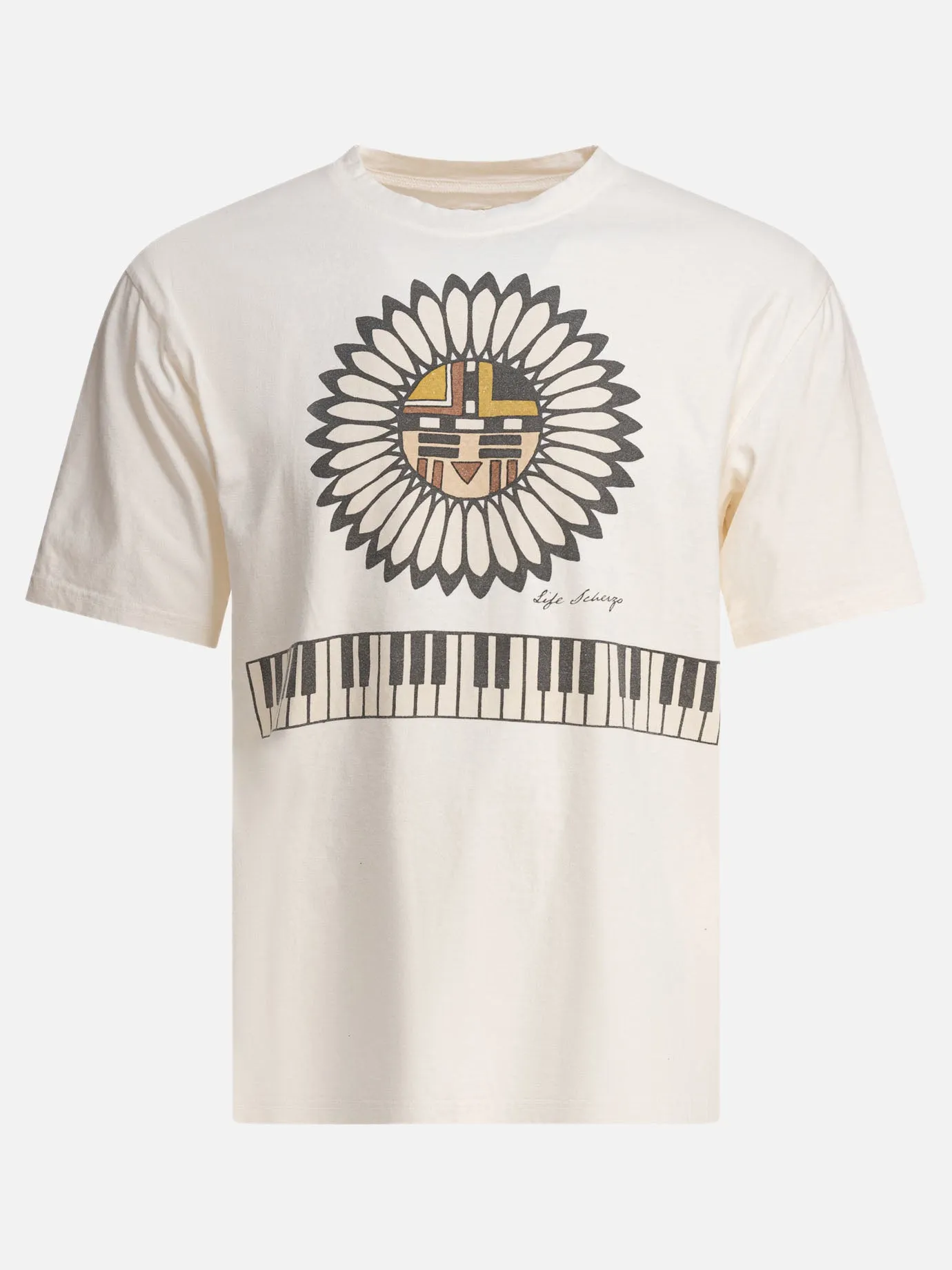 "Piano & Sun Face" T-shirt