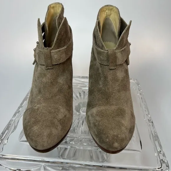 Rag &amp; Bone Harrow Bootie in Stone Waxy Suede