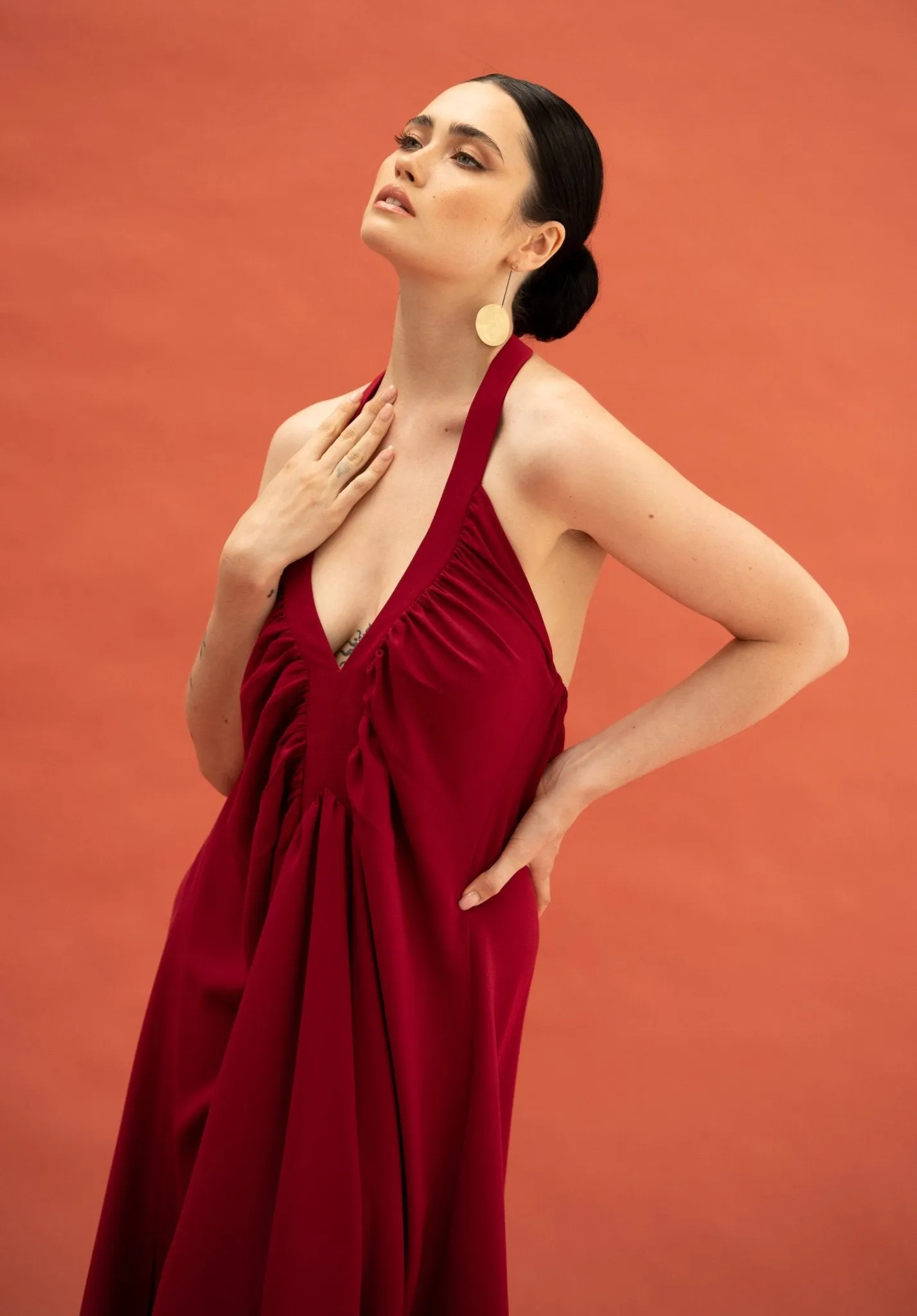 Rana Burgundy Dress
