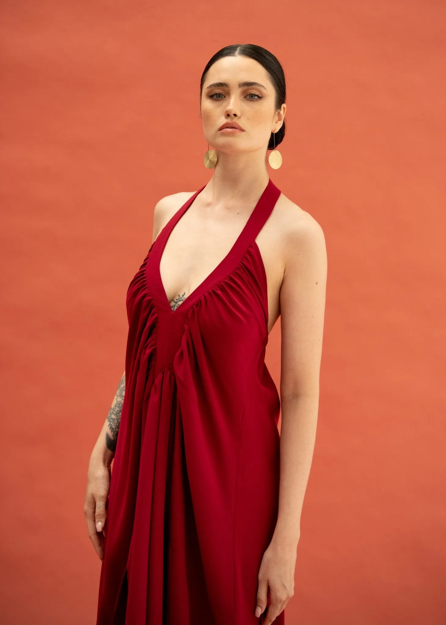 Rana Burgundy Dress