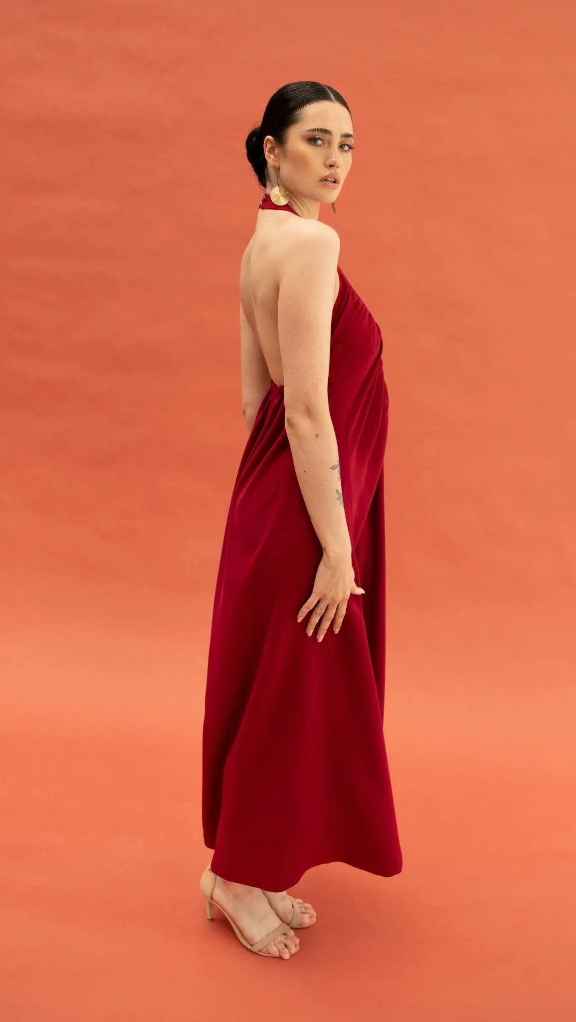 Rana Burgundy Dress
