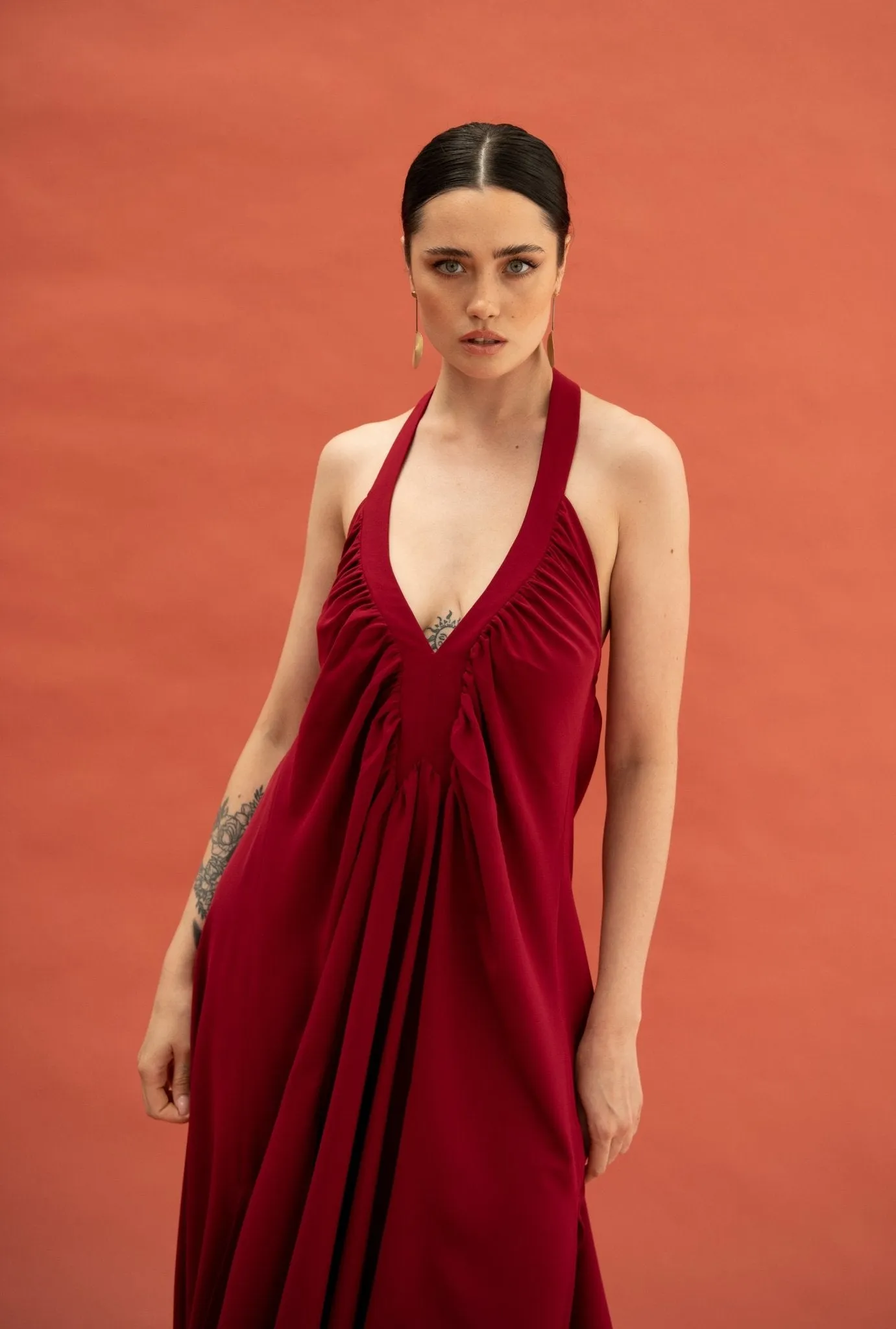 Rana Burgundy Dress