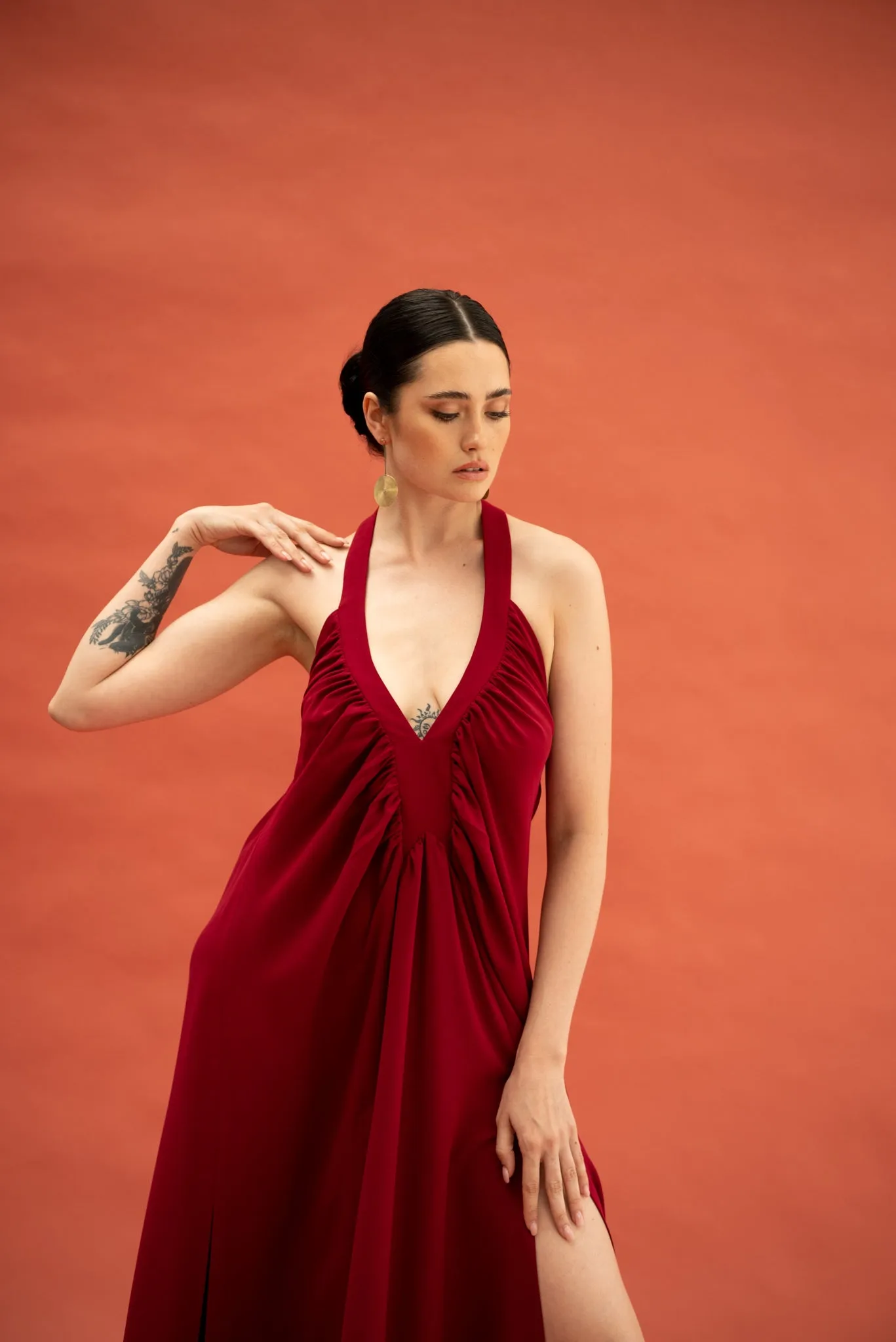 Rana Burgundy Dress