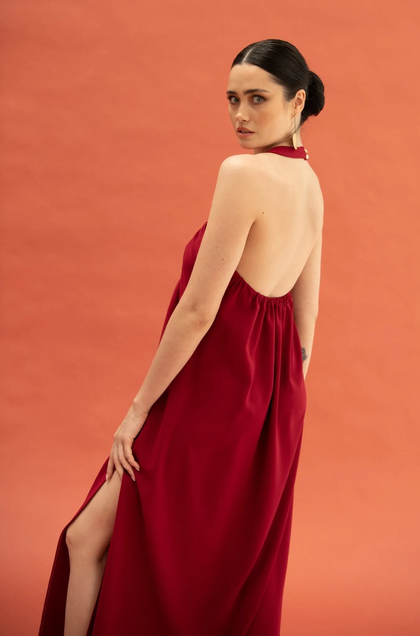 Rana Burgundy Dress