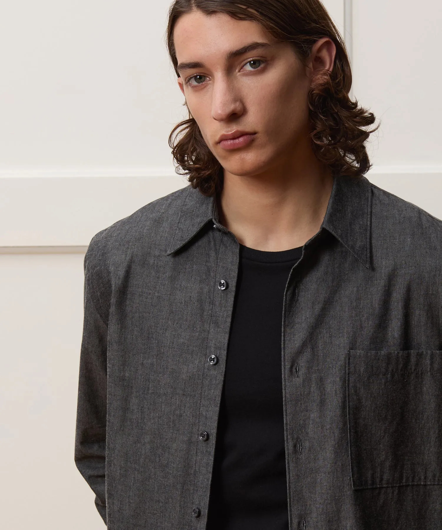 Relaxed Fit Chambray Shirt