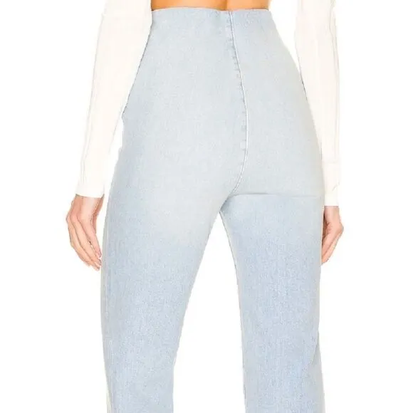 REVOLVE Jeans SPRWMN LA NEW Denim Flare Leggings Francoise Blue Size 2-4 Small