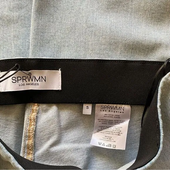 REVOLVE Jeans SPRWMN LA NEW Denim Flare Leggings Francoise Blue Size 2-4 Small