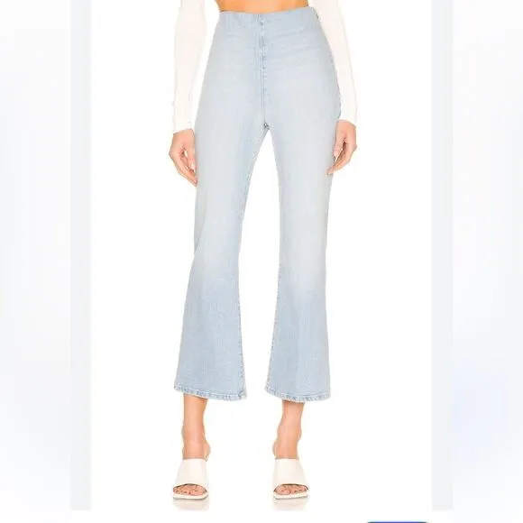 REVOLVE Jeans SPRWMN LA NEW Denim Flare Leggings Francoise Blue Size 2-4 Small
