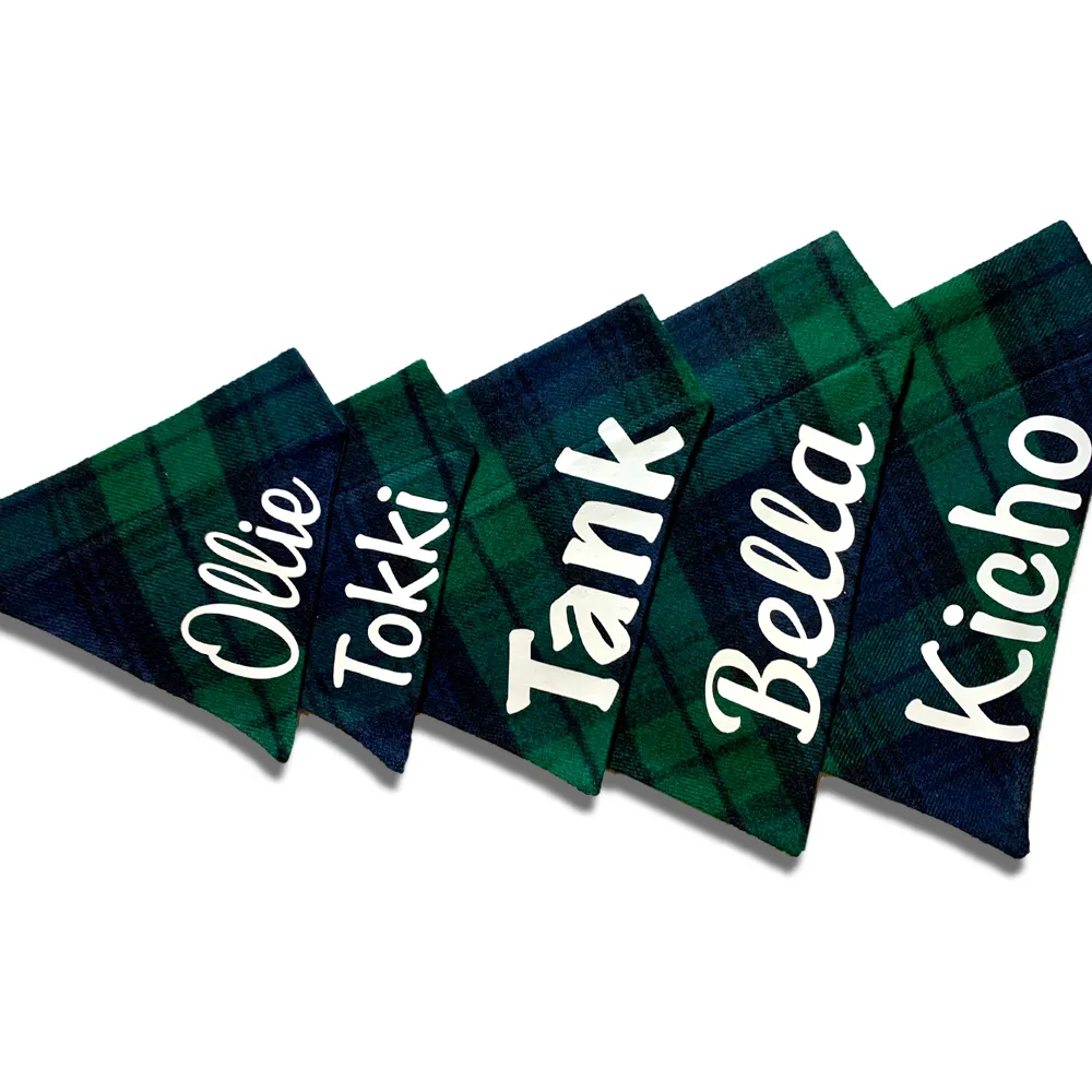 Roses Green Stem Slip On Bandana
